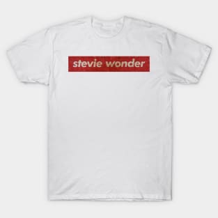 Stevie Wonder - RECTANGLE RED VINTAGE T-Shirt